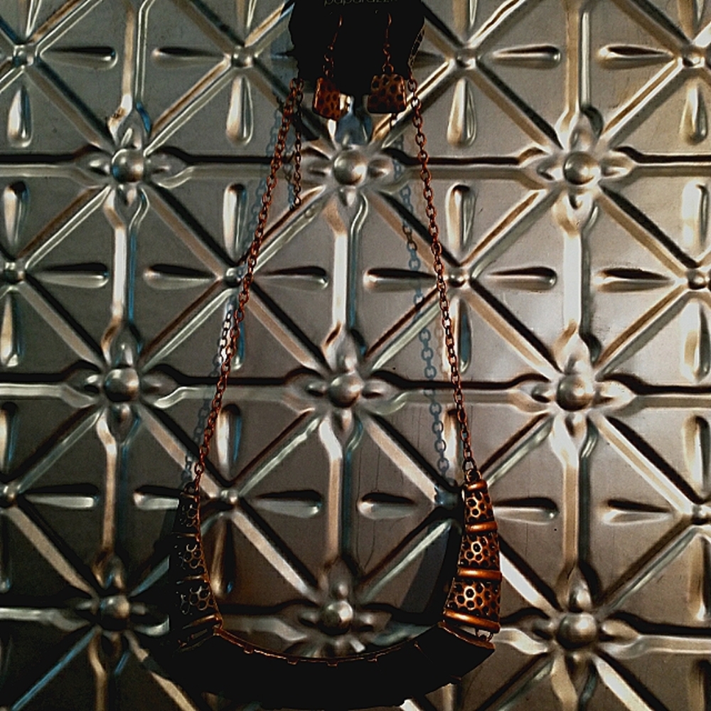 Copper necklace and earrings